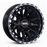 Aro 16x8" 6x139.7 ET0 CB110.1 Negro Brillante con Aro Pulido