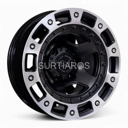 Aro 17x9" 6x139.7 ET0 CB106.1 Negro Mate con Aro Pulido