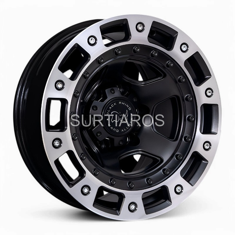 Aro 17x9" 6x139.7 ET0 CB106.1 Negro Mate con Aro Pulido