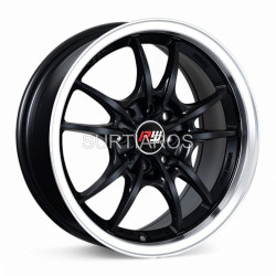 Aro 15x7" 8x100/108 ET35 CB73.1 Negro Mate con Labio Pulido