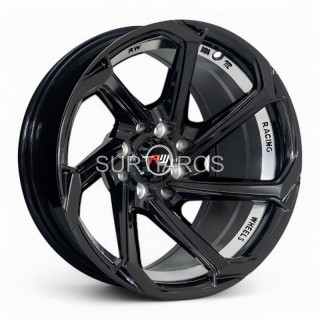 Aro 13x7" 8x100/114.3 ET0 CB73.1 Negro con Detalle Pulido