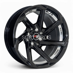 Aro 13x7" 8x100/114.3 ET0 CB73.1 Negro con Detalle Pulido