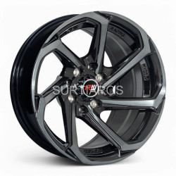 Aro 13x7" 8x100/114.3 ET0 CB73.1 Negro con Detalles Maquinados
