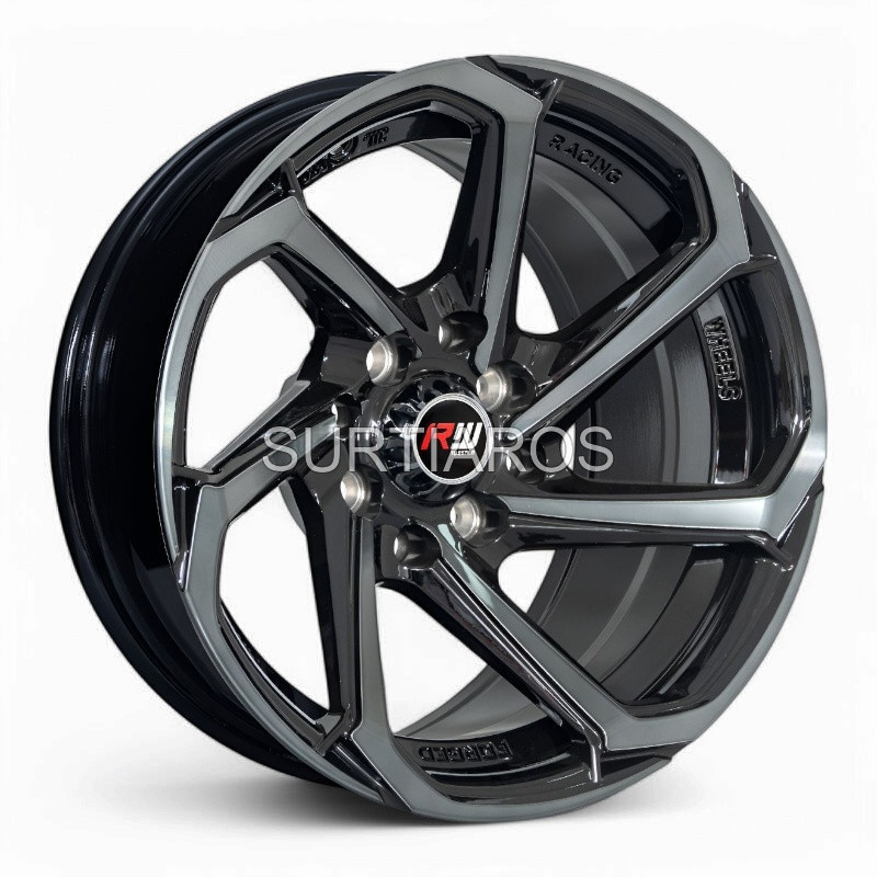 Aro 13x7" 8x100/114.3 ET0 CB73.1 Negro con Detalles Maquinados