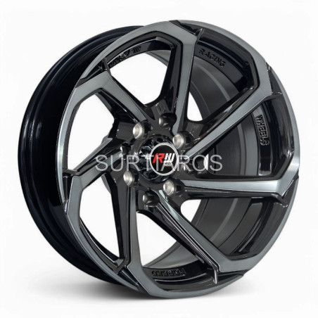 Aro 13x7" 8x100/114.3 ET0 CB73.1 Negro con Detalles Maquinados