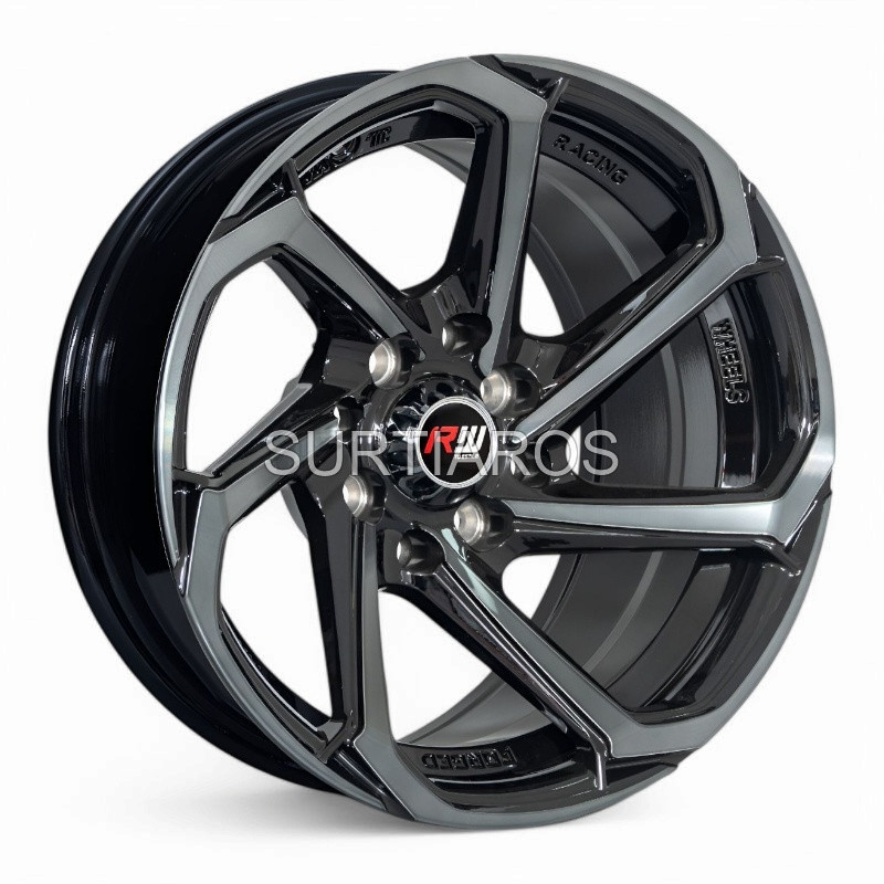 Aro 14x7" 8x100/114.3 ET0 CB73.1 Negro con Detalles Maquinados