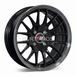 Aro 14x7" 4x100 ET20 CB73.1 Negro con Labio Negro