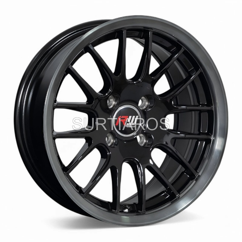 Aro 14x7" 4x100 ET20 CB73.1 Negro con Labio Negro