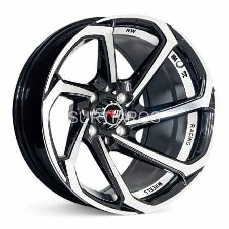 Aro 14x7" 8x100/114.3 ET0 CB73.1 Negro Maquinado con Detalle