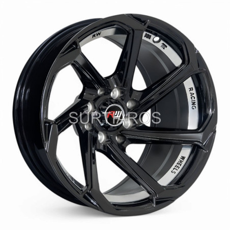 Aro 15x8" 8x100/114.3 ET-10 CB73.1 Negro con Detalle Pulido