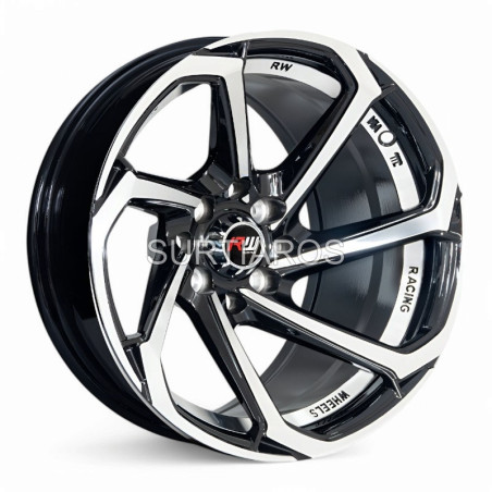 Aro 15x8" 8x100/114.3 ET-10 CB73.1 Negro Maquinado con Detalle
