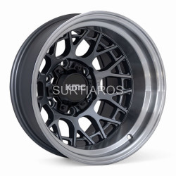 Aro 15x10" 6x139.7 ET-44 CB110.1 Gris Oscuro con Labio Pulido