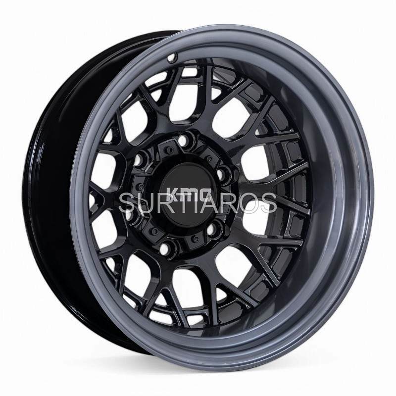 Aro 15x10" 6x139.7 ET-44 CB110.1 Negro con Labio Pulido