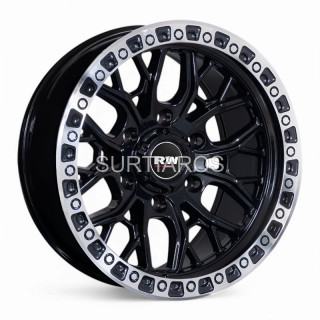 Aro 16x8" 6x139.7 ET0 CB110.1 Negro con Aro Pulido