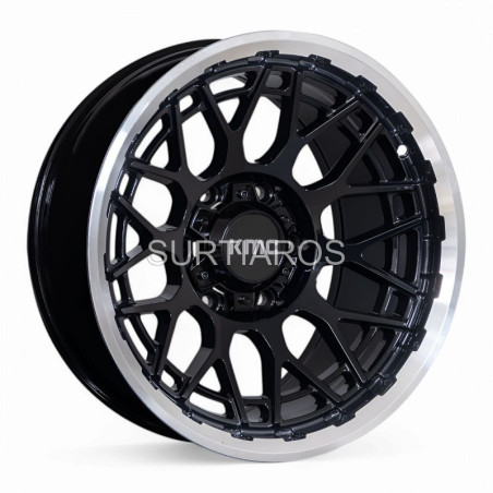 Aro 17x9" 6x139.7 ET0 CB110.1 Negro con Labio Pulido