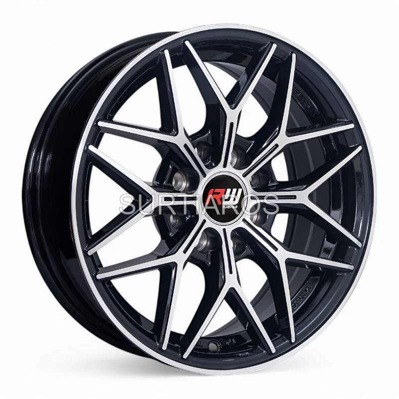 Aro 14x6" 8x100/114.3 ET25 CB73.1 Negro Maquinado