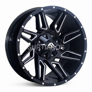 Aro 20x9" 6x139.7 ET0 CB106.1 Negro Fresado