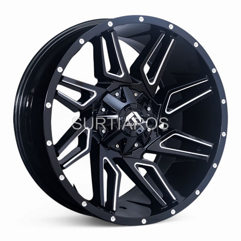 Aro 20x9" 6x139.7 ET0 CB106.1 Negro Fresado