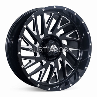 Aro 20x9" 6x139.7 ET0 CB106.1 Negro Fresado