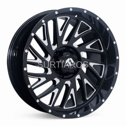Aro 20x9" 6x139.7 ET0 CB106.1 Negro Fresado