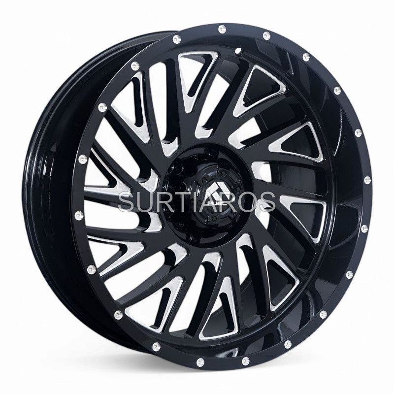 Aro 20x9" 6x139.7 ET0 CB106.1 Negro Fresado