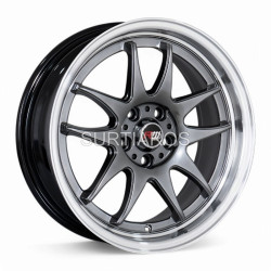 Aro 16x7" 5x100 ET30 CB73.1 Hiper Negro con Labio Pulido