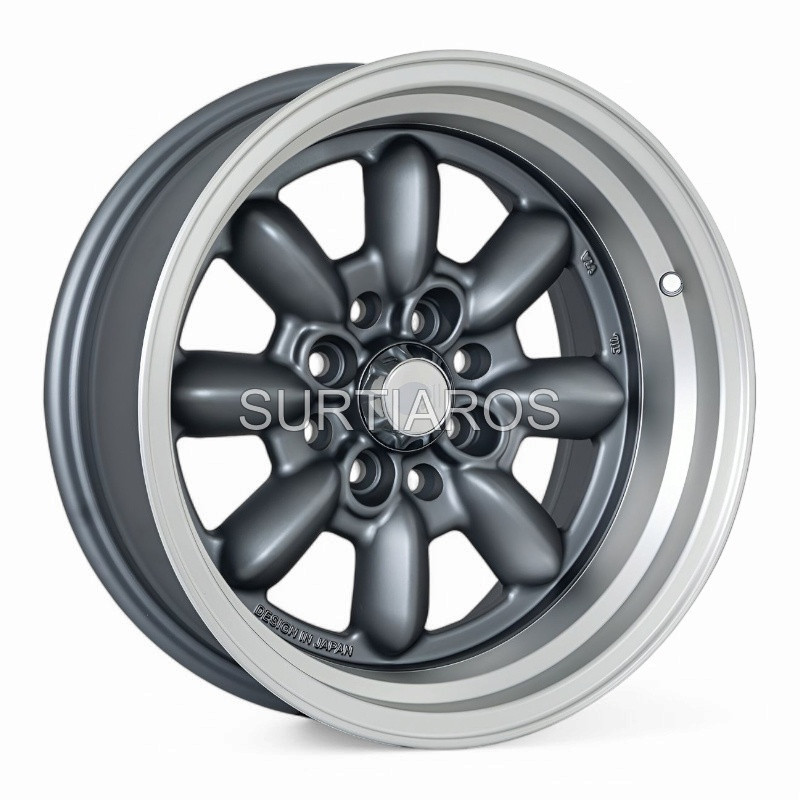 Aro 15x8.25" 8x100/114.3 ET0 CB73.1 Gris Mate con Labio Pulido
