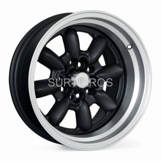 Aro 15x8.25" 10x100/114.3 ET0 CB73.1 Negro Mate con Labio Pulido