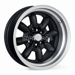 Aro 15x8.25" 10x100/114.3 ET0 CB73.1 Negro Mate con Labio Pulido