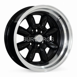 Aro 15x8.25" 10x100/114.3 ET0 CB73.1 Negro con Labio Pulido