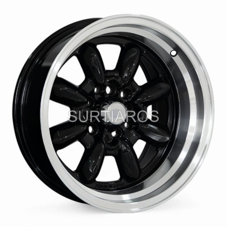 Aro 15x8.25" 10x100/114.3 ET0 CB73.1 Negro con Labio Pulido