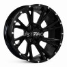 Aro 20x10" 12x135/139.7 ET-12 CB106.2 Negro Fresado con Puntos