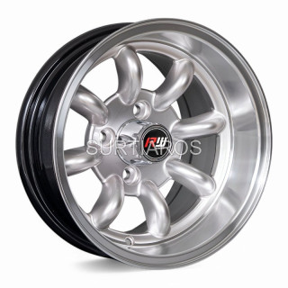 Aro 13x7" 4x114.3 ET-7 CB73.1 Hiper Plateado con Labio Pulido