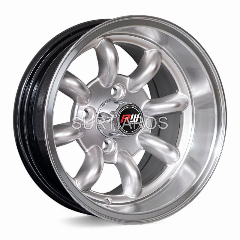 Aro 13x7" 4x100 ET-7 CB73.1 Hiper Plateado con Labio Pulido