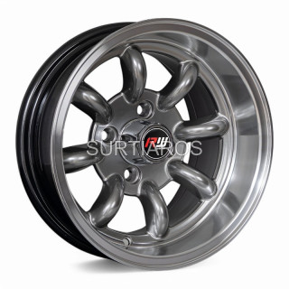 Aro 13x7" 4x100 ET-7 CB73.1 Hiper Negro con Labio Pulido