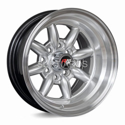 Aro 13x8" 8x100/114.3 ET-7 CB73.1 Hiper Plateado con Labio Pulido