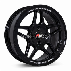 Aro 15x7" 4x100 ET30 CB73.1 Negro con Letras Blancas