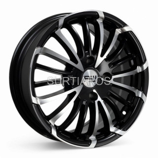 Aro 16x7" 4x114.3 ET25 CB67.1 Negro Maquinado
