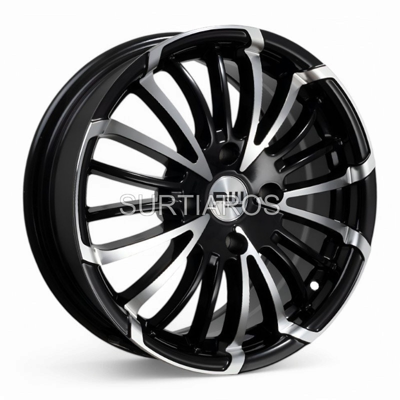 Aro 16x7" 4x114.3 ET25 CB67.1 Negro Maquinado