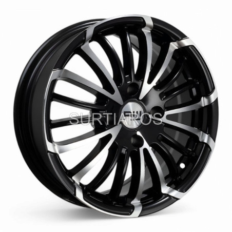 Aro 16x7" 4x114.3 ET25 CB67.1 Negro Maquinado