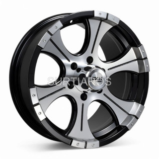 Aro 18x8.5" 6x139.7 ET25 CB110 Negro Maquinado con Remaches