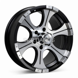 Aro 18x8.5" 6x139.7 ET25 CB110 Negro Maquinado con Remaches