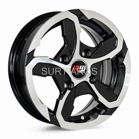 Aro 13x5.5" 4x114.3 ET35 CB73.1 Negro Maquinado