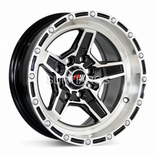 Aro 13x6" 8x100/114.3 ET0 CB73.1 Negro Maquinado con Remaches