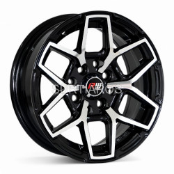 Aro 13x6" 8x100/114.3 ET15 CB73.1 Negro Maquinado