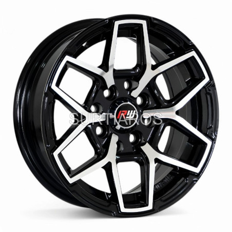 Aro 13x6" 8x100/114.3 ET15 CB73.1 Negro Maquinado