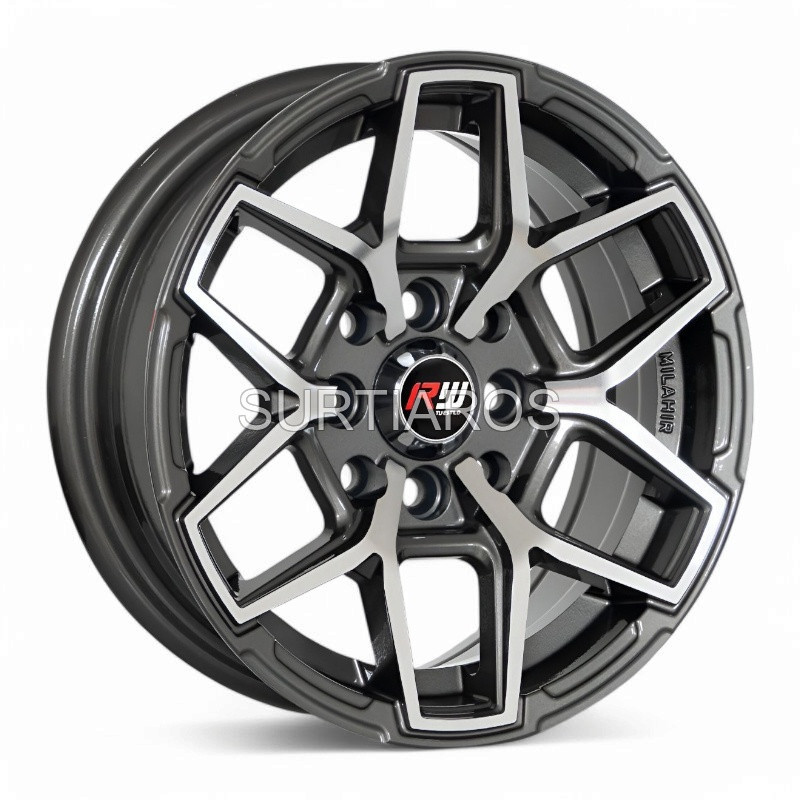 Aro 13x6" 8x100/114.3 ET15 CB73.1 Gris Oscuro Maquinado