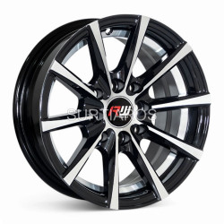 Aro 13x5.5" 8x100/114.3 ET15 CB73.1 Negro Maquinado con Detalle