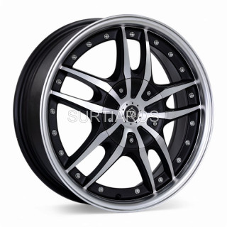 Aro 16x7" 8x100/114.3 ET38 CB73.1 Negro Maquinado con Labio Pulido