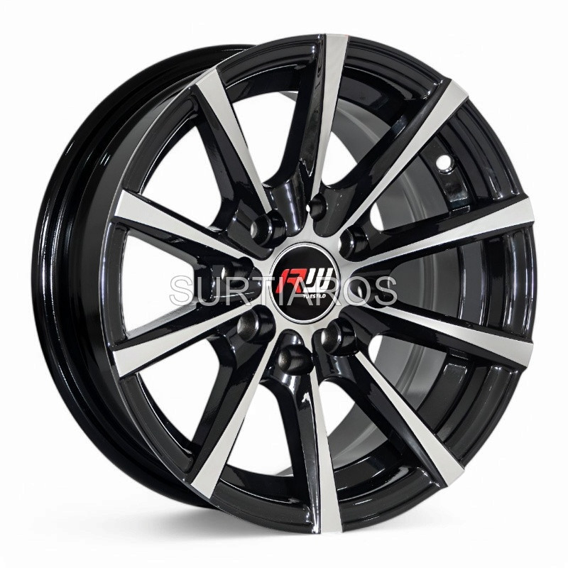 Aro 13x5.5" 8x100/114.3 ET15 CB73.1 Negro Maquinado